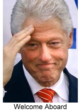 President Clinton  saluting