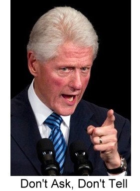 President Clinton admonishing gesture