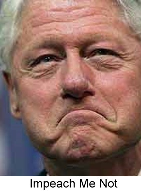 President Clinton frowning grimace