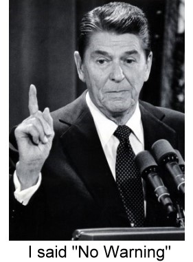 President Reagan Raising a finger